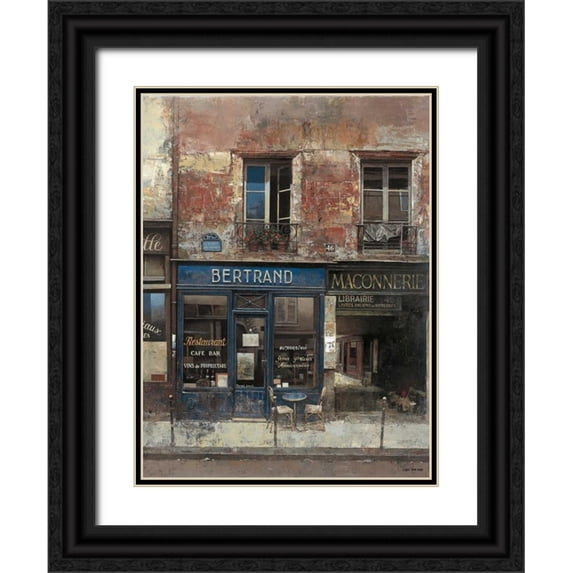 Hak, Chiu Tak 12x14 Black Ornate Wood Framed with Double Matting Museum Art Print Titled - Bertrand