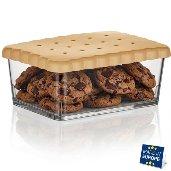 Hakan Food Storage Container 0.5L, Biscuit Lid Cookie & Snack Holder, BPA-Free Kitchen Pantry Box