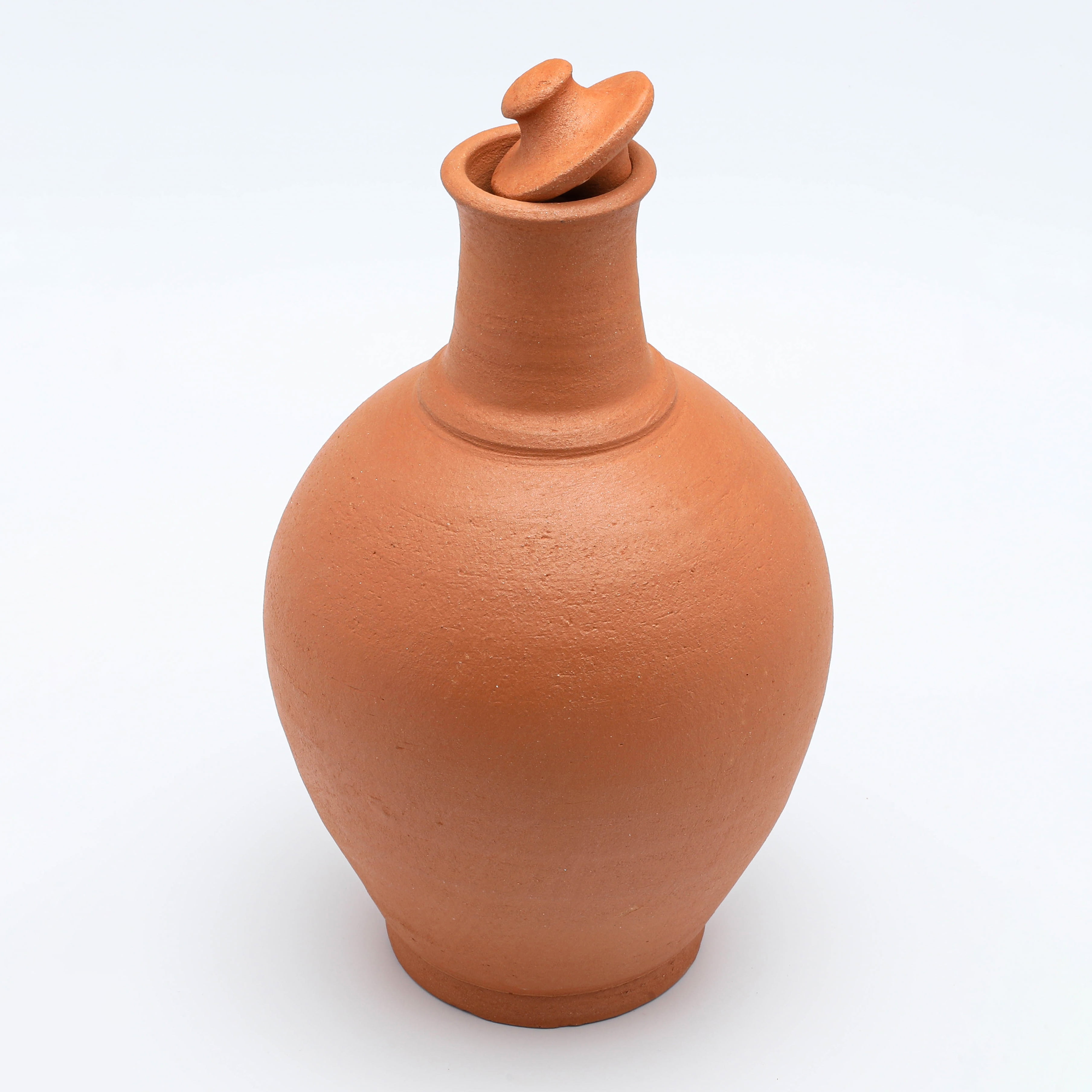 Unglazed Earthenware Clay Cup, Weight: 7.8 oz