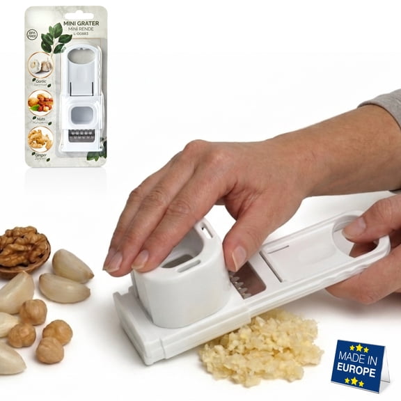 Hakan Mini Grater with Stainless Steel Blade, Compact Garlic, Cheese & Vegetable Grater