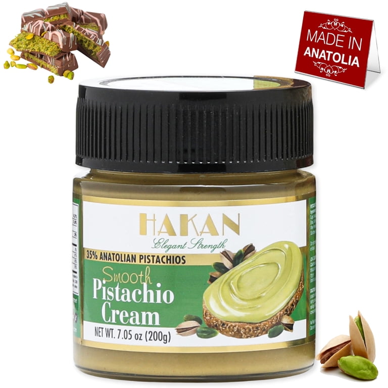 HAKAN Pistachio Cream, 7.05 oz, 35% Anatolia-Grown Pistachios