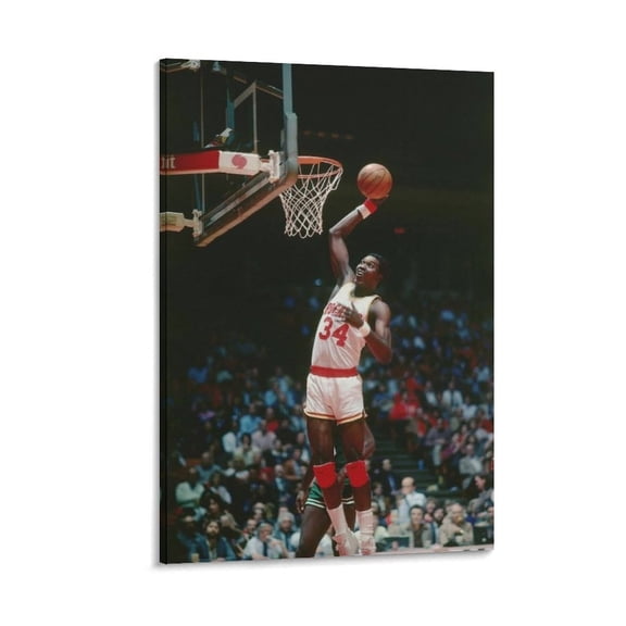 Hakeem Olajuwon Canvas Poster Canvas Wall Art Prints Poster Gifts Photo Picture Painting Posters Room Decor Home Decorative 24x36inch(60x90cm)