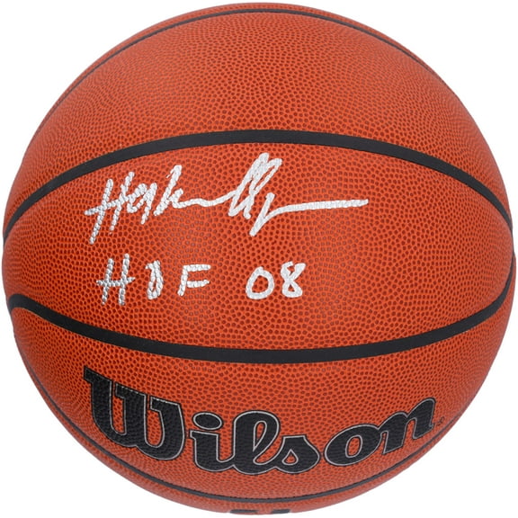 Hakeem Olajuwon Houston Rockets Autographed Wilson Authentic Series Indoor/Outdoor Basketball with "HOF 08" Inscription - Fanatics Authentic Certified