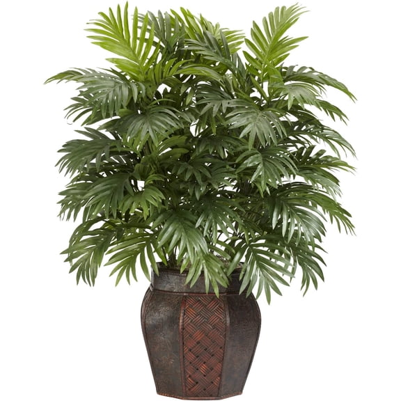 Hakelli Areca Palm with Vase Silk Plant, 38" x 27" x 25"