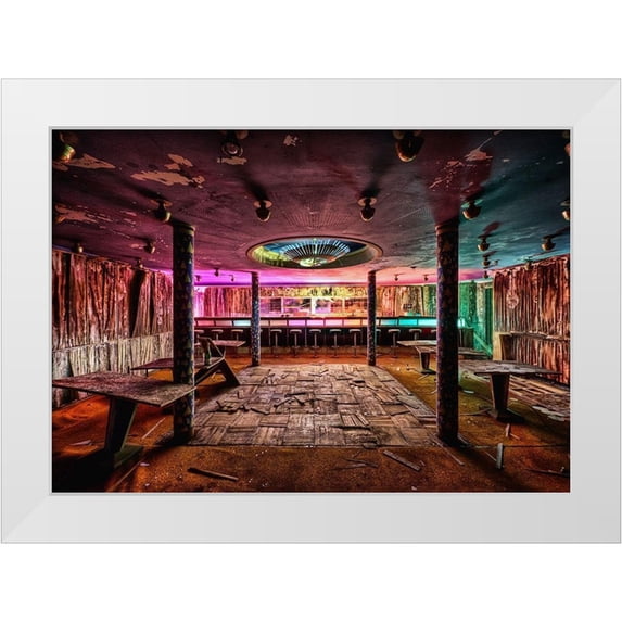 Haker, Matthias 14x11 White Modern Wood Framed Museum Art Print Titled - Night Club