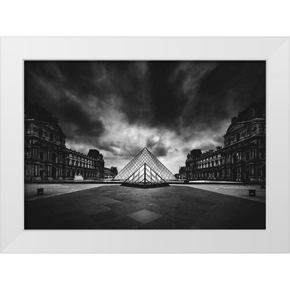 Haker, Matthias 18x14 White Modern Wood Framed Museum Art Print Titled - Louvre