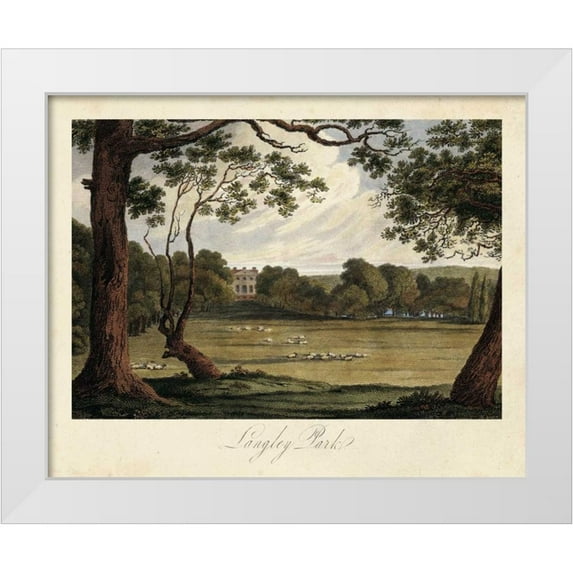 Hakewill, James 18x15 White Modern Wood Framed Museum Art Print Titled - The English Countryside IV