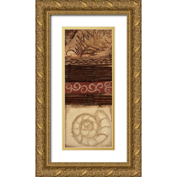 Hakimipour-Ritter 10x18 Gold Ornate Wood Framed with Double Matting Museum Art Print Titled - Organic Oasis II