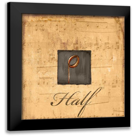 Hakimipour-Ritter 12x12 Black Modern Framed Museum Art Print Titled - Half