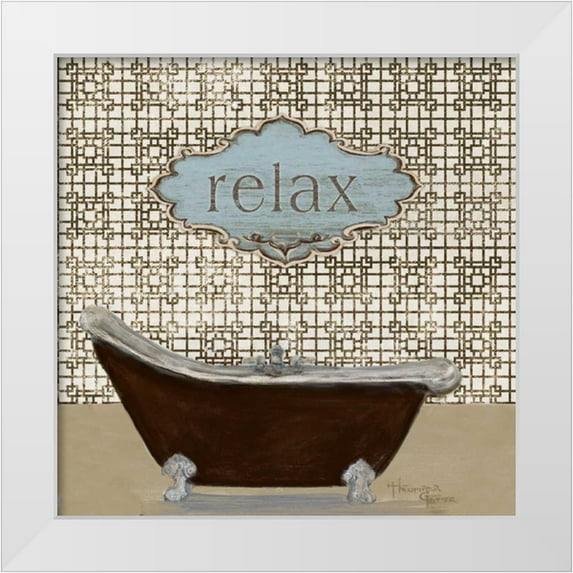 Hakimipour-Ritter 12x12 White Modern Wood Framed Museum Art Print Titled - Relax