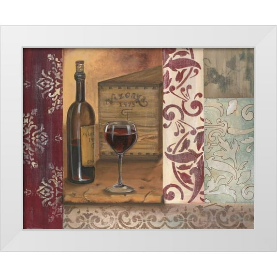 Hakimipour-Ritter 14x12 White Modern Wood Framed Museum Art Print Titled - Happy Hour II