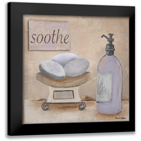 Hakimipour-Ritter 15x15 Black Modern Framed Museum Art Print Titled - Lavender Bath II