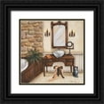 thumbnail image 1 of Hakimipour-Ritter 15x15 Black Ornate Wood Framed with Double Matting Museum Art Print Titled - Fireplace Escape II, 1 of 4