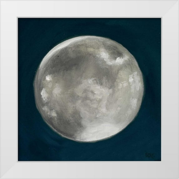 Hakimipour, Tiffany 15x15 White Modern Wood Framed Museum Art Print Titled - Moon Phase I