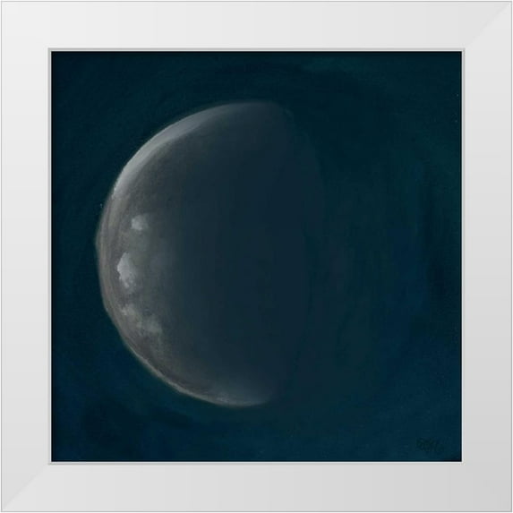 Hakimipour, Tiffany 20x20 White Modern Wood Framed Museum Art Print Titled - Moon Phase IV