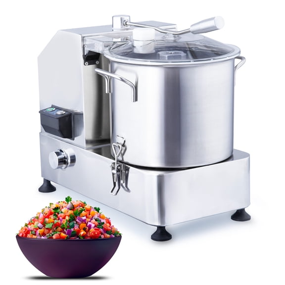 Hakka 1800W Commercial Food Processor, 110V/60Hz Variable Speed Vegetable & Meat Chopper (4.6L)