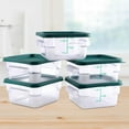 thumbnail image 1 of Hakka 2 Qt Commercial Grade Square Food Storage Containers with Lids,Polycarbonate,Clear - Case of 5, 1 of 3