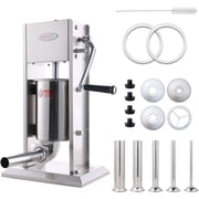 Hakka 3L/7LB Stainless Steel Vertical Sausage Stuffer and Spanish Churro Maker with 2 Speeds