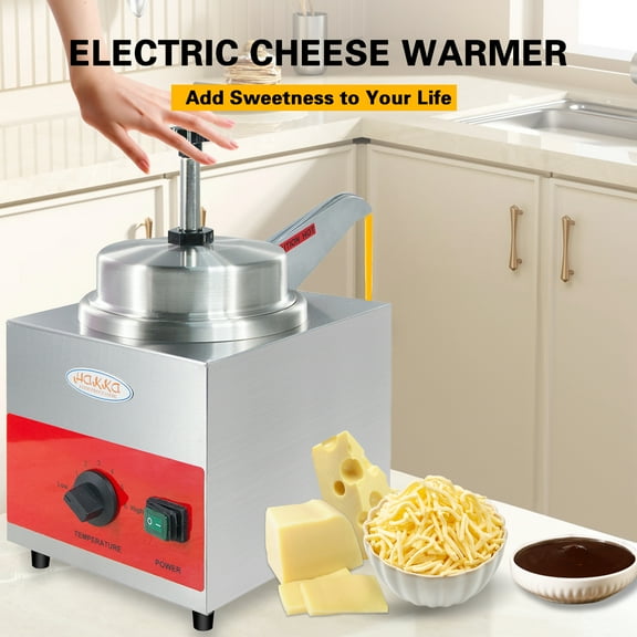 Hakka 3.5Qt Cheese Dispenser Warmer Single Head Heater Tank Stainless Steel Machine