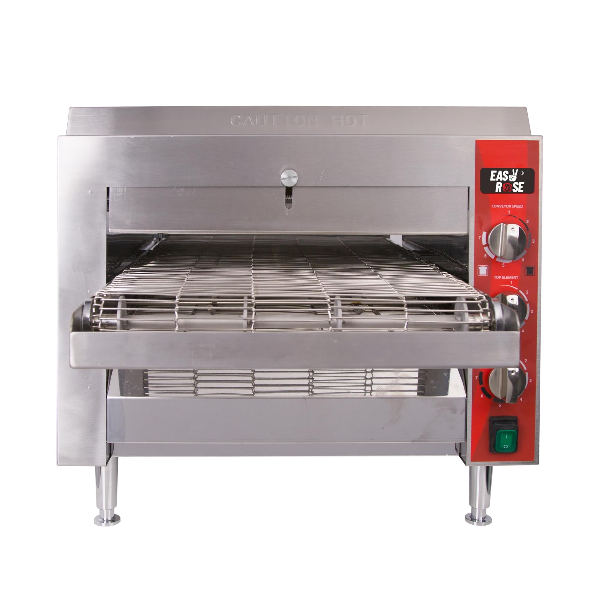 Hakka 10.5" Commercial Countertop Conveyor Pizza Oven, 1700W 120V Stainless Steel Sandwich and Flatbread Baker, ETL Listed
