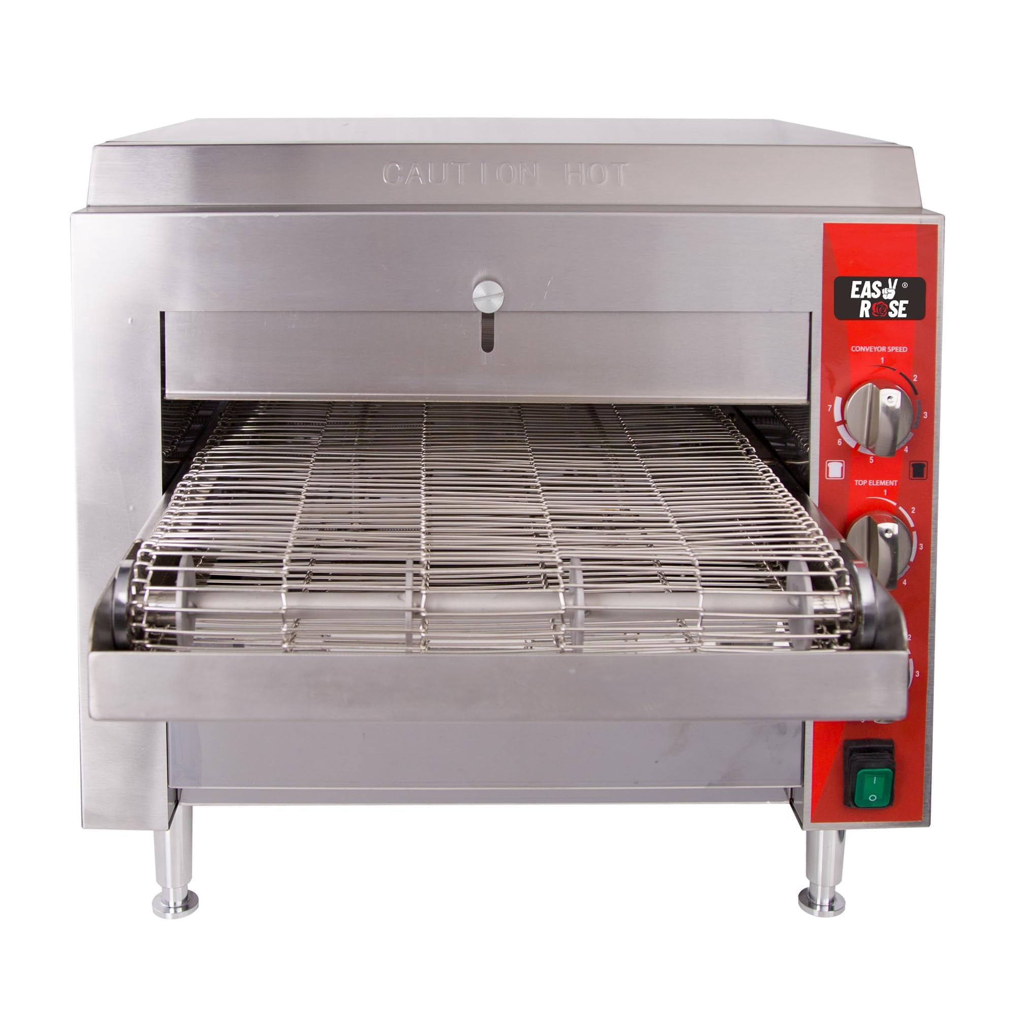 Hakka 14" Commercial Countertop Conveyor Pizza Oven, 240V 3600W Stainless Steel Sandwich and Flatbread Baker, ETL Listed