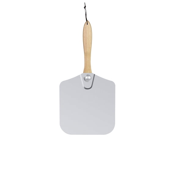 Hakka Brothers Aluminum Pizza Peel with 11" Foldable Wooden Handle,12x14 inchs Aluminum Pizza Peel for Homemade Pizzas and Baking Bread