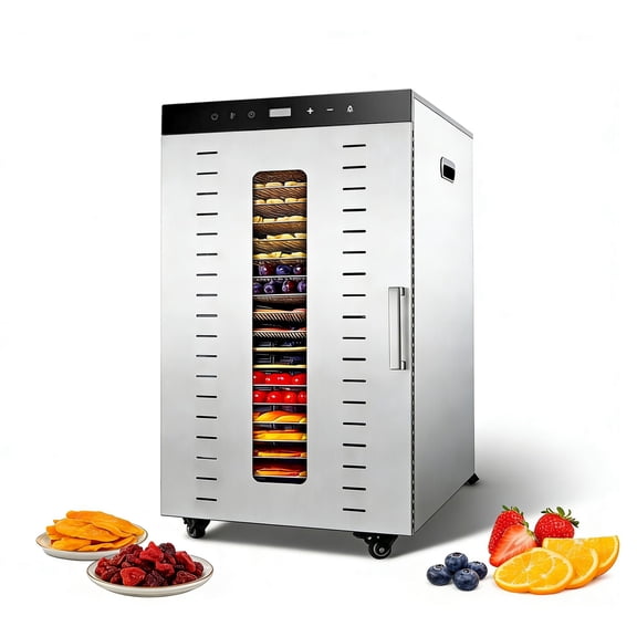 Hakka Brothers Stainless Steel Food Dehydrator 24 Layers Fruit Vegetable Dryer Machine, 2000W