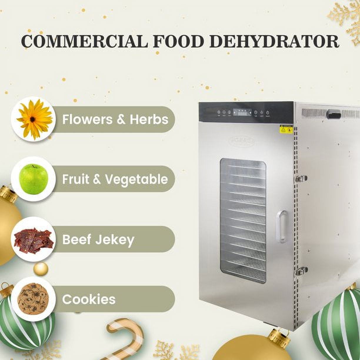 Commercial Stainless Steel Food Dehydrator 16/20 Layers Fruit