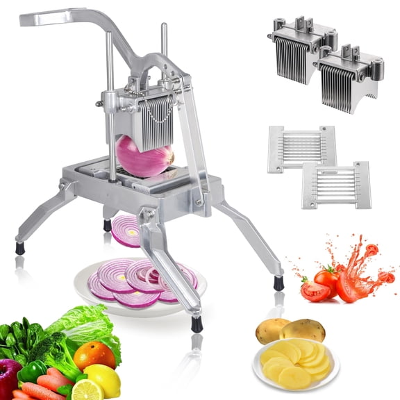 Hakka 1/4 and 3/16 Inch Onion Slicer with Stainless Steel Blades