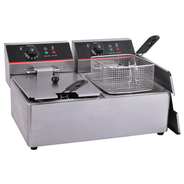 Hakka Commercial Stainless Steel 6Lx2 Deep Fryers Electric Professional Restaurant Grade Turkey