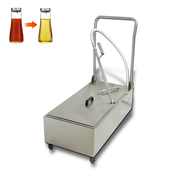 Hakka Deep Fryer Filter Machine, Commercial Mobile Oil Filter System For Restaurant, 48L, 1/2 Hp
