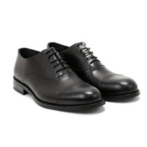 Hakki Men's Cinque Leather Oxford Shoes, Black,8-8.5 M US