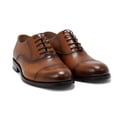 thumbnail image 1 of Hakki Men's Cinque Leather Oxford Shoes, Cognac,9.5-10 M US, 1 of 7