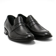 Hakki Men's Paola Slip On Leather Loafers, Black,10.5-11 M US