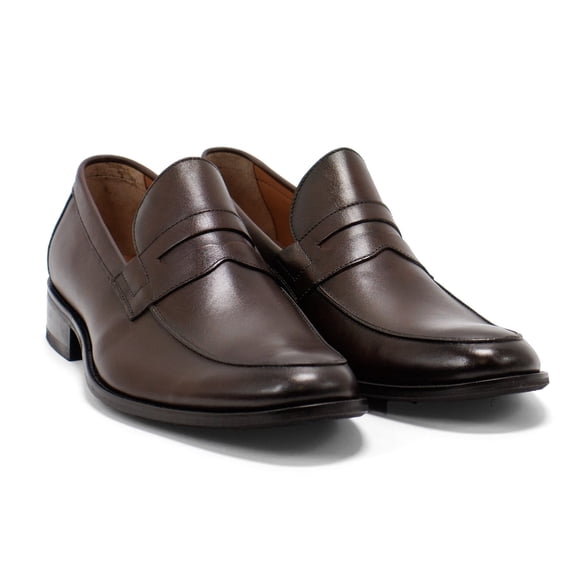 Hakki Men's Paola Slip On Leather Loafers, Brown,11.5 M US