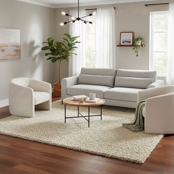 Hakki Supreme Super Soft Shaggy Area Rug – Plush High-Pile Fluffy Carpet for Living Room, Bedroom & Dorm, Non-Shedding, Durable Indoor Rug