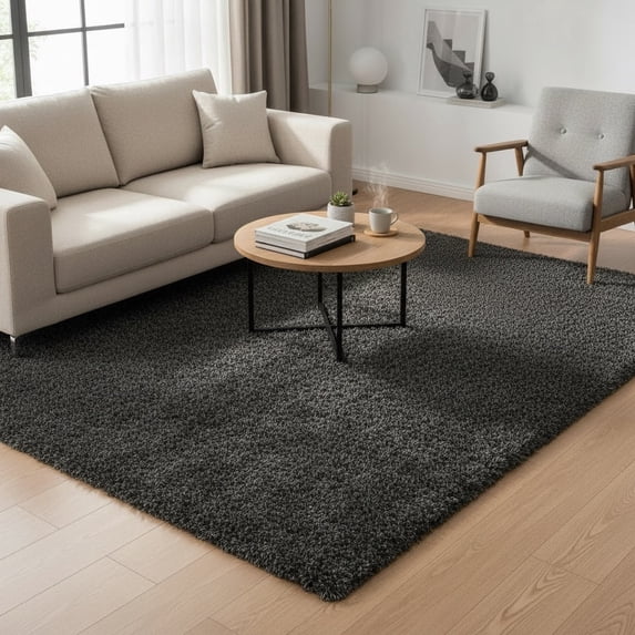 Hakki Supreme Super Soft Shaggy Area Rug – Plush High-Pile Fluffy Carpet for Living Room, Bedroom & Dorm, Non-Shedding, Durable Indoor Rug