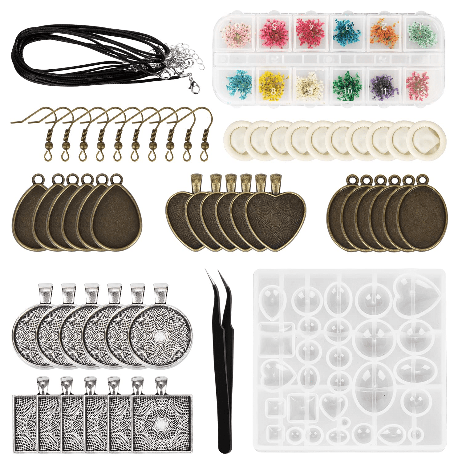TSV Silicone Resin Molds Kit, 229Pcs Casting Molds Tools Set for DIY  Jewelry Craft Making, Contains Necklace Pendant Resin Molds, Earring  Silicone Mold, Diamonds Mold, Bear Molds, Key Chain Molds 
