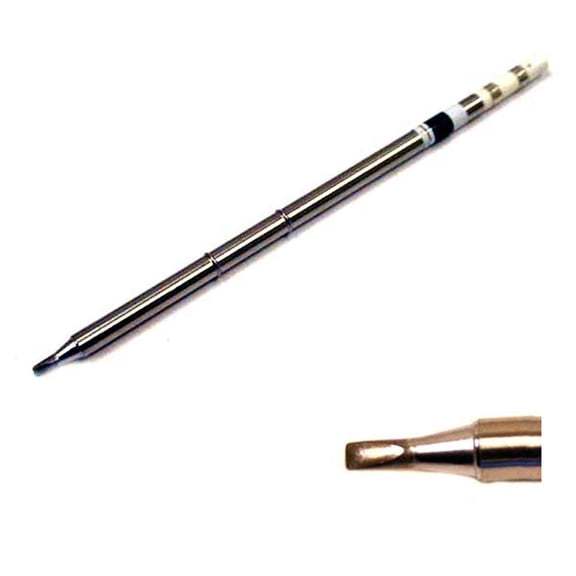 Hakko Soldering Tip, T15 Series. Chisel, 2.4mm x 10mm, For Use With Mfr. No. FM-2027 T15-D24-1 Each