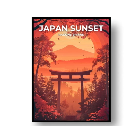 Hakone Shrine Travel Japan Sunset