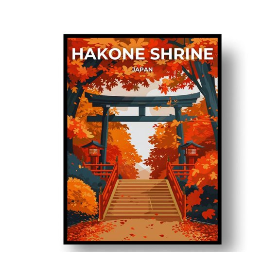 Hakone Shrine Travel Poster Japan Wall Art