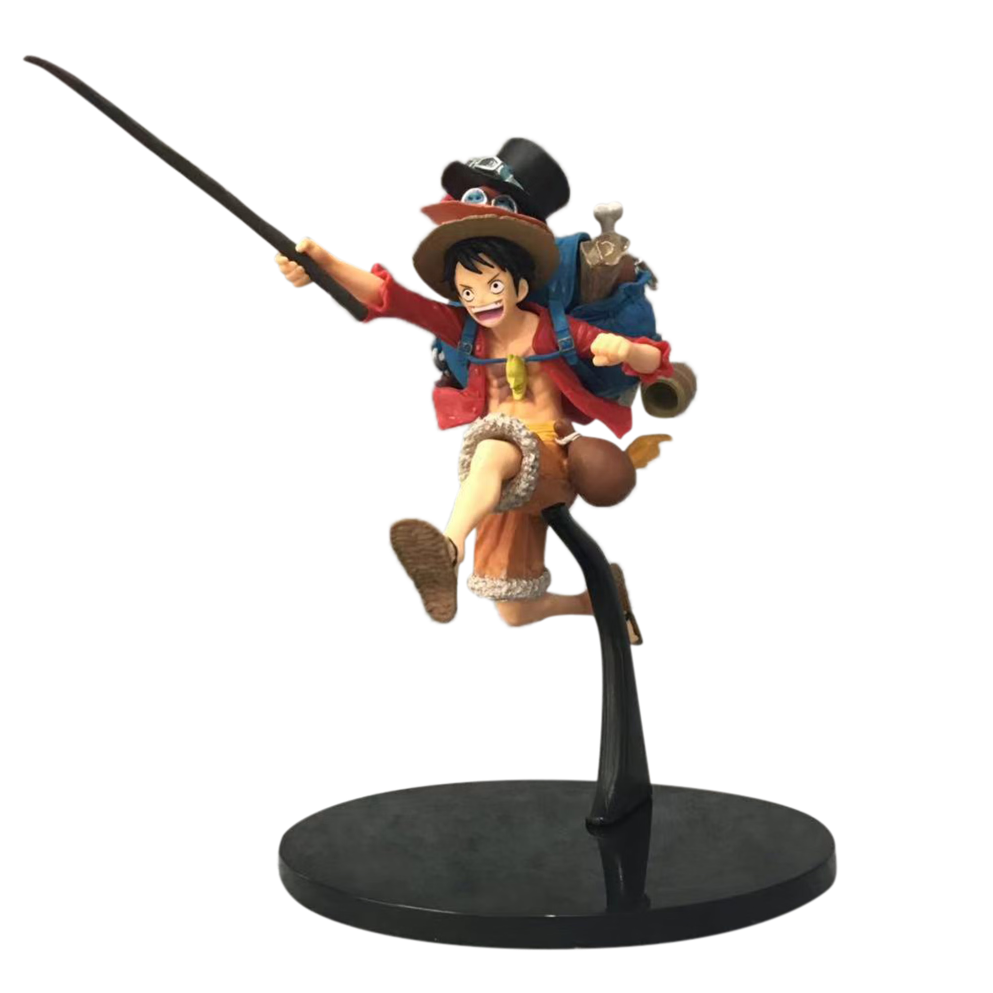 Hakop OP Anime Action Figures Backpack Luffy PVC Model Toy , Nice Pose