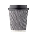 thumbnail image 1 of Hakoware Disposable 8 fl oz Black Rippled Double-Walled Paper Hot Cup with Lid 150 Sets, 1 of 7