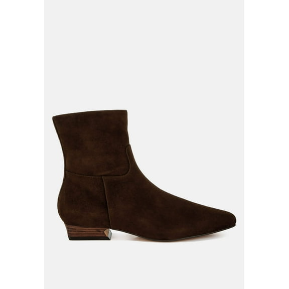 Hakra Flared Heel Suede Boots