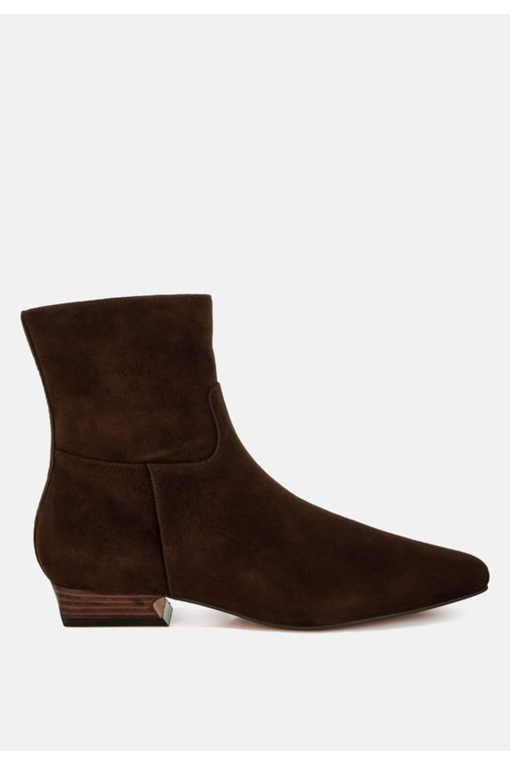 Hakra Flared Heel Suede Boots