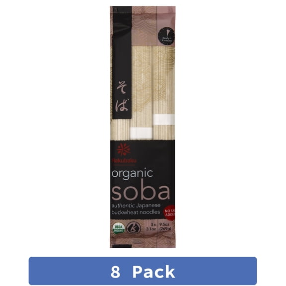Hakubaku Buckwheat Soba Noodles Organic 9.5 oz (Pack of 8)