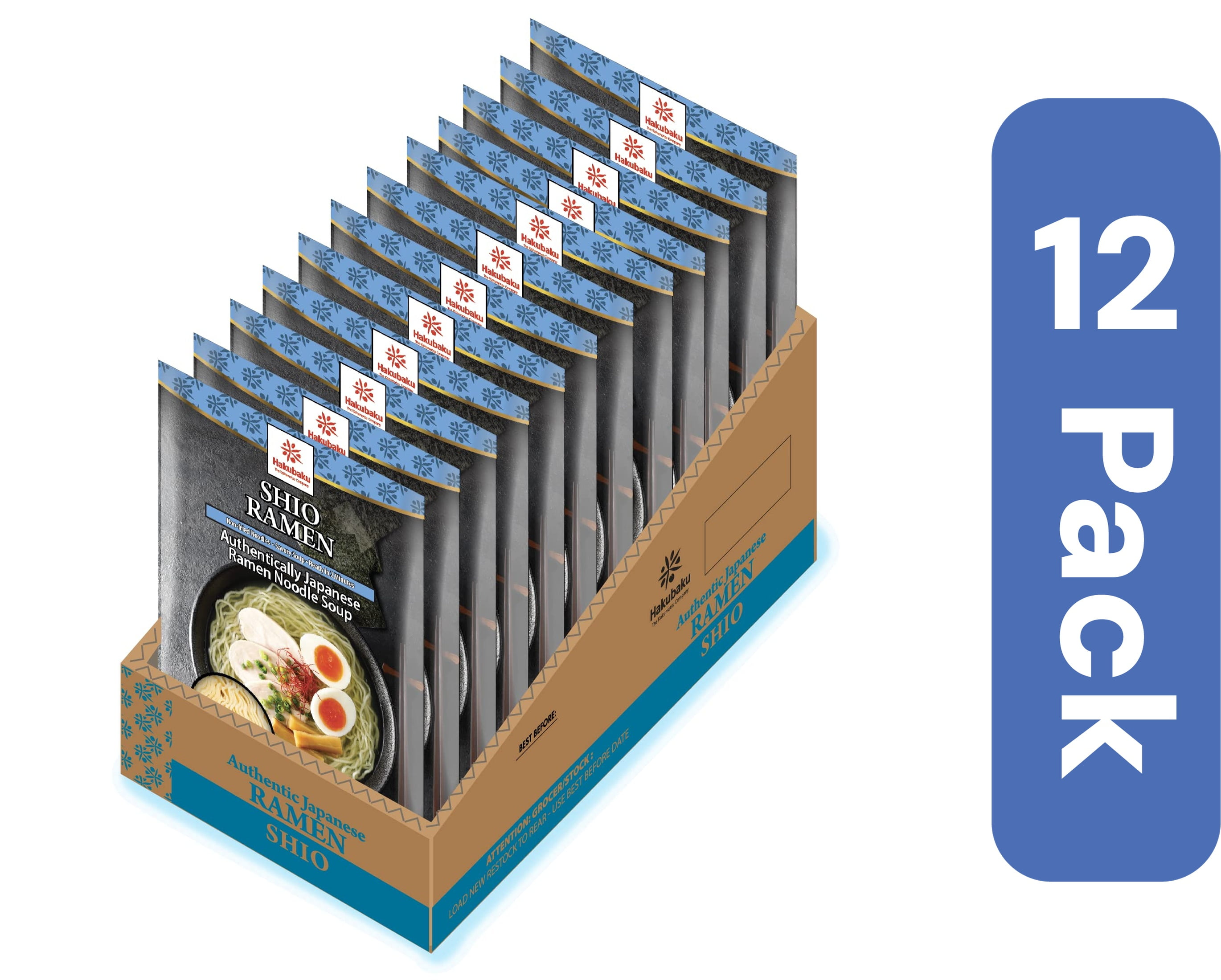 Hakubaku Shio Ramen 3.88 oz (Pack of 12)
