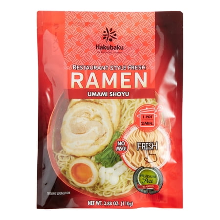 Hakubaku Umami Shoyu Fresh Ramen 3.88 oz. 2 ea Pack of 4