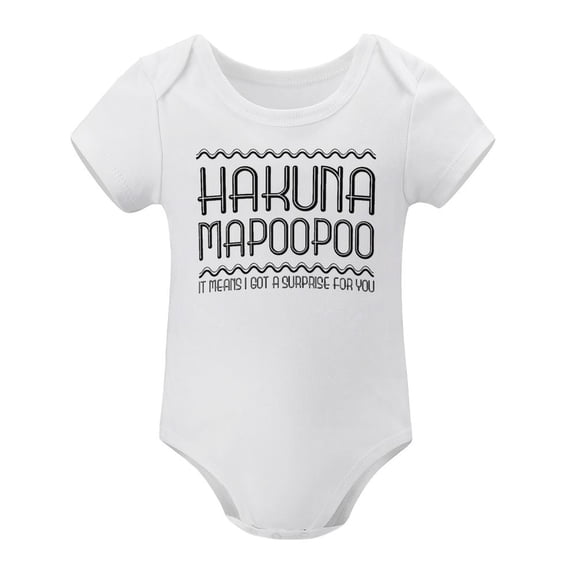 Hakuna Mapoopoo - Baby Clothes - Funny Newborn Bodysuit Outfits for Boys And Girls White-style-1 3months