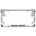 thumbnail image 1 of Hakuna Matata Palm Tree Design Metal Auto License Plate Frame Car Tag Holder, 1 of 2